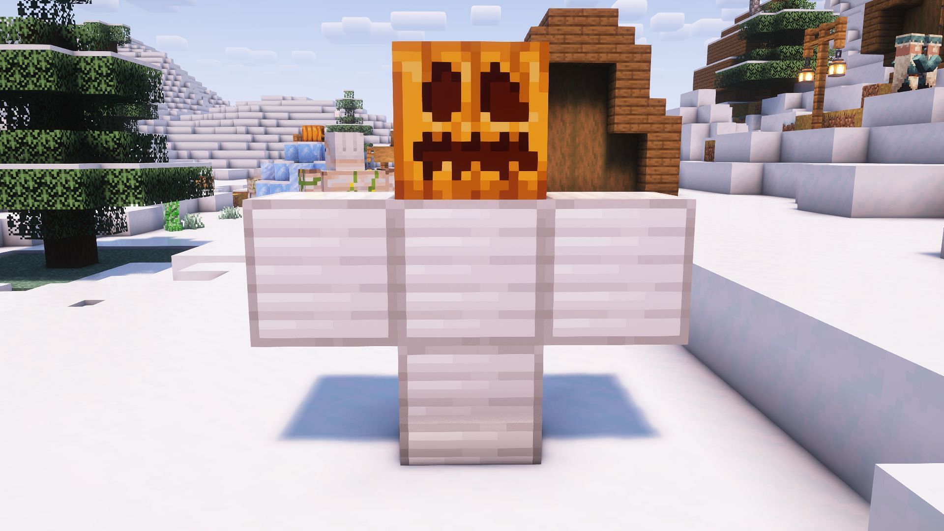 Configuration for creating an iron golem (Image via Mojang)